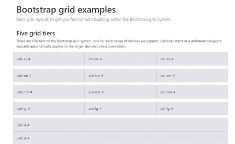 bootstrap grid classes